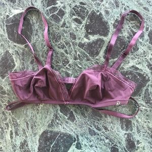 New Nina Ricci  purple soft cup bra bralette  32